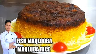 Maqlooba RecipeHow To Make Fish MaqlubaMaqluba Rice RecipeArabic Rice [upl. by Landes396]