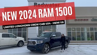 New 2024 Ram 1500 Limited Longhorn Crew Cab 4x4  HEMI V8  Stock  RR13472  Redwater Dodge [upl. by Aniweta33]