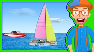 Boats for Preschoolers  The Blippi Boat Song [upl. by Eart]