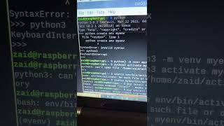 Opencv installation process in raspberry pi raspberrypi shorts [upl. by Aita]