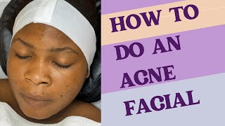 Signature Acne Facial with high frequency  Vhue skin [upl. by Chappie20]