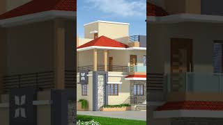 House Front Elevation Design ll Balcony sloping roof design [upl. by Glynnis156]