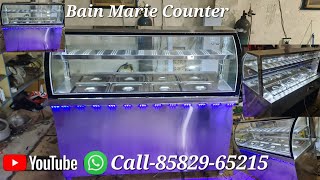 Coking Kitchen Equipment New Bain Marie Counter Food Counter Manufacturers Kolkata Call 8582965215 [upl. by Llovera718]