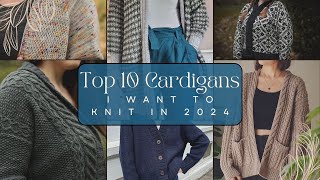 Top 10 Cardigans  All the Cardigans I Want to Knit in 2024  Cabled Cardi  knittingpatterns [upl. by Anaed]