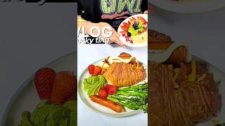 Vlog breakfast｜Croissant·Broccolini·Grilled Sausage·Yogurt Bowl breakfast [upl. by Lou]