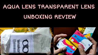 aqua lens monthly contact lens Quick unboxing review  Lenskart [upl. by Vachill715]