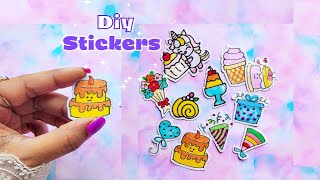 🌈How to make stickers  DIY paper stickers  Handmade Stickers  Homemade Stickers [upl. by Elvera]