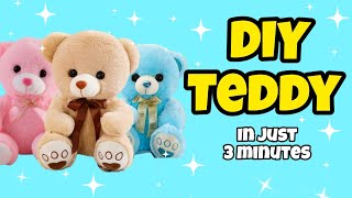 How To Make A Cute Teddy Bear In 3 Different Colors for a Valentines Day Gift In Just 3 Minutes [upl. by Dougy738]