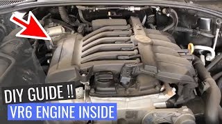 Vw Touareg VR6 36L 20062010 oil filter location remove and install [upl. by Mauretta626]