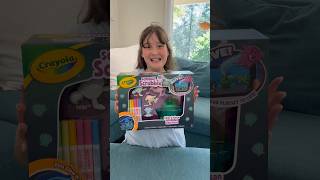 FUN WITH CRAYOLA SCRIBBLE SCRUBBIES Aliyah loves her new cute pets ad Crayola reusable kidsart [upl. by Eachern]