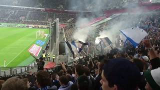 MSV Duisburg in Düsseldorf 13 Pyro amp Stimmung  02102017  19nullzwei [upl. by Annaira]