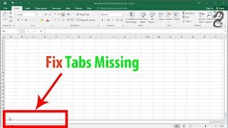 Fix Excel sheet tabs Missing [upl. by Rieger]