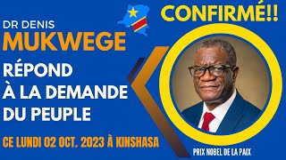 ACTU EXPLIQUÉE2809 MUKWEGE  DATE DU DÉPÔT DE SA CANDIDATURE CONNUE KATUMBI MANQUE DE CERTIFICAT [upl. by Kenton]