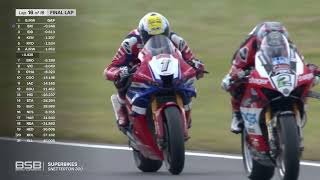 2024 Bennetts British Superbikes Snetterton Race 3 final lap [upl. by Nohtan]