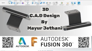 quotFusion 360 Basics Designing a Simple Mechanical Component with the Extrude Option  Part 1quot [upl. by Leiser427]