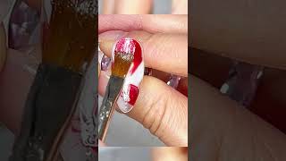 マーブルネイル🍭 ネイルやり方動画 ネイル ネイルやり方 nailart ネイル動画 マーブルネイル バレンタインネイル [upl. by Sykes]