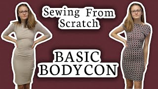 sewing the ultimate basic bodycon dress easy make [upl. by Dru]