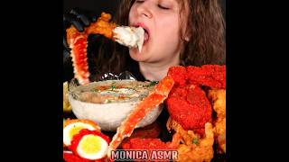 KING CRAB SEAFOOD BOIL MUKBANG  CHEESE ALFREDO SAUCE  SEAFOOD MUKBANG  ASMR EATING  ASMR FOOD [upl. by Aram763]