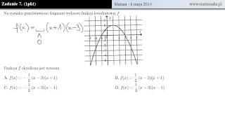 Zadanie 7  Matura  6 maja 2014 [upl. by Eudosia681]