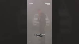 Watch a reporter brave 100 mph hurricane Idalia winds [upl. by Alakim383]