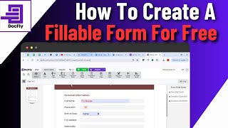 How To Create a Fillable PDF Form For FREE  Convert PDF to Fillable Form [upl. by Hinman]