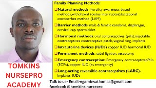 FAMILY PLANNING CONTRACEPTIVE TECHNOLOGY [upl. by Cammi45]