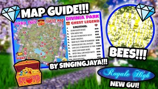 EASY MAP GUIDE FOR ALL HIDDEN CHEST LOCATIONS NEW INTRO GUI  BEES COMING TO DIVINIA PARK [upl. by Okier]