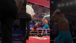 Boxer gets knocked out in 3rd Round 💥😮‍💨  Brown vs Dennis boxing boxinghighlights [upl. by Ainoval]