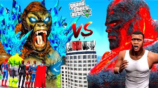 GOD ICE TITAN AND GOD LAVA TITAN ATTACKED FRANKLIN GIANT IRONMAN AND IRONMAN IN GTA 5 PART 8 [upl. by Gothurd497]