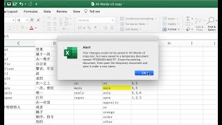 Excel sharing violation Mac Error 2020 [upl. by Naic]