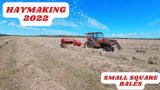 HAYMAKING 2022  NEW HOLLAND 68 SMALL SQUARE BALER  VINTRAGE TRACTORS AND FARM MACHINERY [upl. by Phemia]