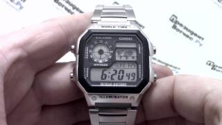 Часы Casio Illuminator AE1200WHD1A AE1200WHD1AVEF  видео обзор от PresidentWatchesRu [upl. by Garvin]