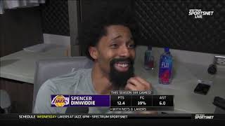 Spencer Dinwiddie PostGame Interview  Detroit Pistons vs Los Angeles Lakers [upl. by Barbur]