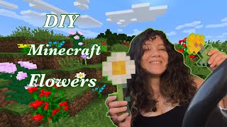 i made Minecraft flowers irl 🌼 tutorial [upl. by Yanel320]