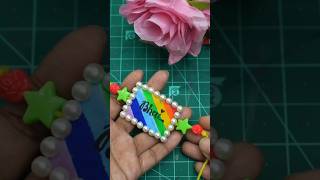 How to make Easy amp Colourful Rakhi at homeDIY Name RakhiRakhi making shorts rakhi rakhispecial [upl. by Wakerly]