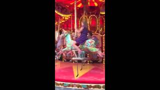 Carrousel Ride with a horse meat lasagna twist at Banksys Dismaland [upl. by Aseefan]