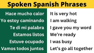 Learn Spoken Spanish Phrases for everyday conversations [upl. by Blunk]