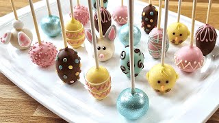 Easter Cake Pops SIMPLE Decorations Recipe [upl. by Bartel40]