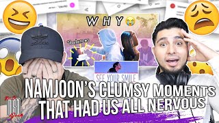 Namjoon’s clumsy moments that had us all nervous  IG Song Teaser V See Your Smile  REACTION [upl. by Arihat710]