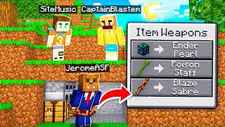 Minecraft Manhunt But ALL Items Have Custom Crafting Recipes [upl. by Enella995]