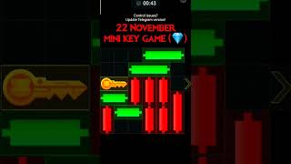 22 November hamster combat mini key mini game puzzle gaming key level [upl. by Enelhtak]