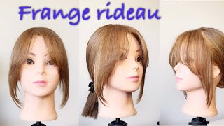 Tutocomment faire une jolie frange rideau dégradéPretty layered curtain bangs [upl. by Ahsirak845]