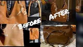 How to Restore a Peeled Off Leather Bag  Repair 10k worth bag in Just 200rs [upl. by Tarah]