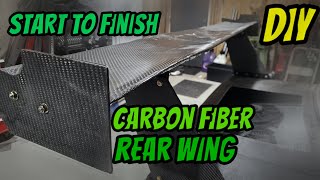 How I Made a Carbon Fiber Rear Wing DIY [upl. by Moon]