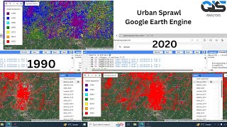 How to make Urban Sprawl Map 1990  2023  Urban Growth  Urban Sprawl Map  Google Earth Engine [upl. by Shannon]