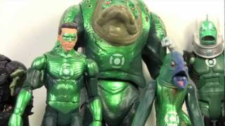 Green Lantern Movie Masters Green Man amp Naut Ke Loi Action Figure Toy Review [upl. by Galven]