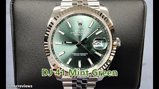 Rolex Datejust 41 Mint Green White Gold Bezel 1263340028） [upl. by Holmun]