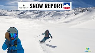 Fresh Snow and Violent Winds Hits The Alps Snow Report TignesVal DÌsere 30032024 [upl. by Annayt]