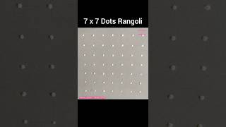 7 x 7 Dots Rangoli Kolam Muggulu Design rangoli dotsrangoli Shorts [upl. by Eniar]