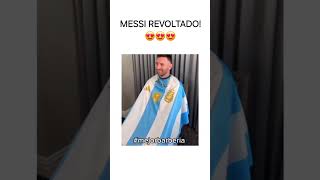 Messi revoltado na melhor barbearia de todos os tempos 😡 messi barbearia shorts futebol [upl. by Dario533]